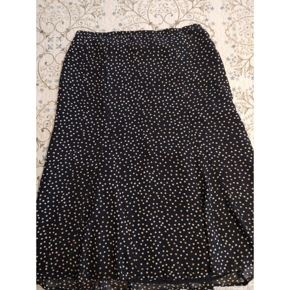 Croft And Borrow Brown And Tan Polka Dot Skirt Size 10 - Picture 1 of 5